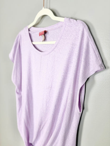 L - Paisley Sky Twist Front Tee