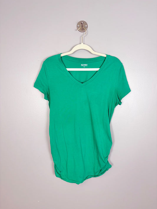L - Old Navy Kelly Green V-neck Tee