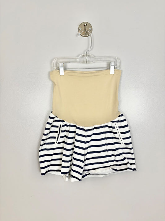 M - Motherhood Striped Maternity Shorts