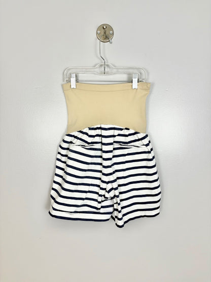 M - Motherhood Striped Maternity Shorts