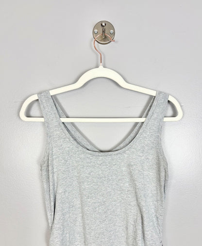 M - Thyme Grey V-neck Tank
