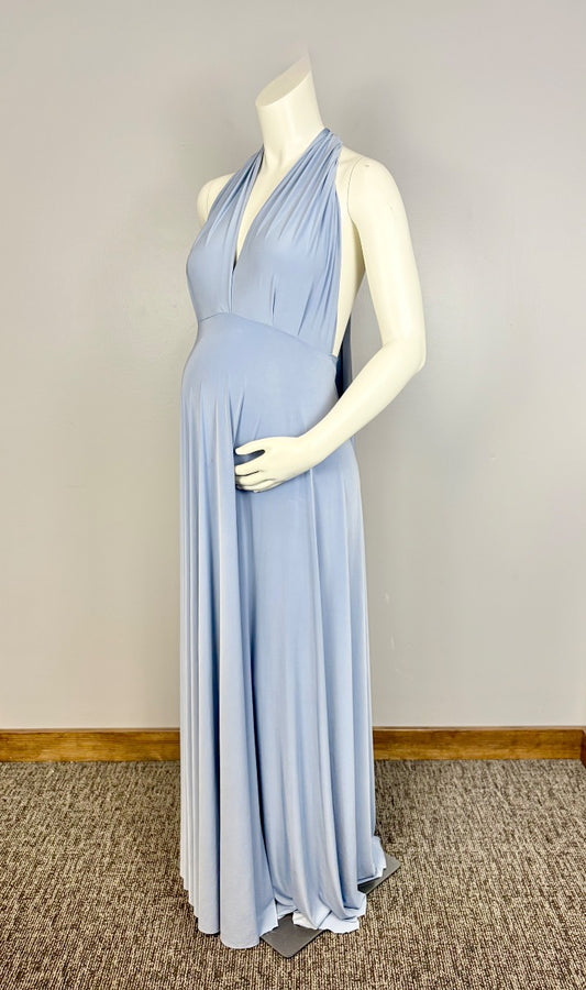 L - Periwinkle Halter Maxi Dress