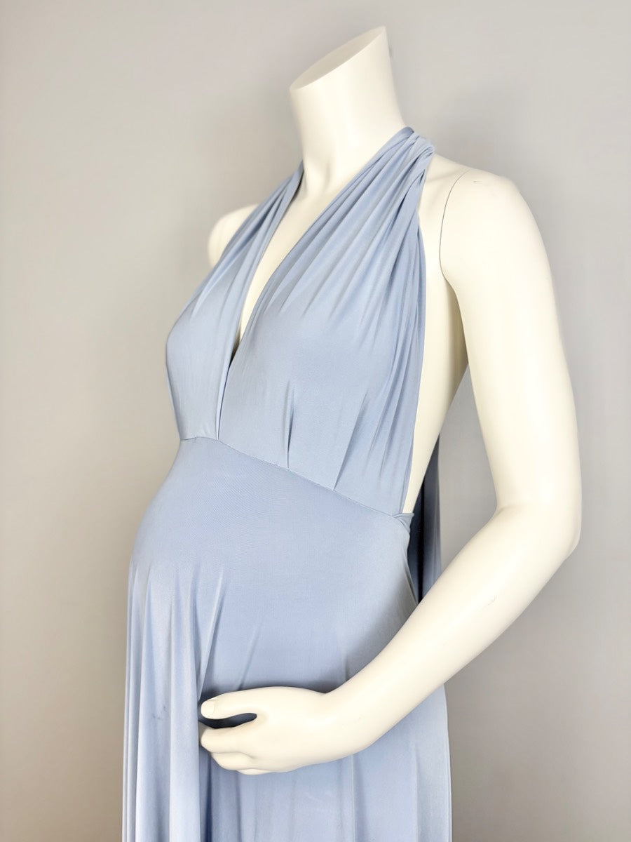 L - Periwinkle Halter Maxi Dress