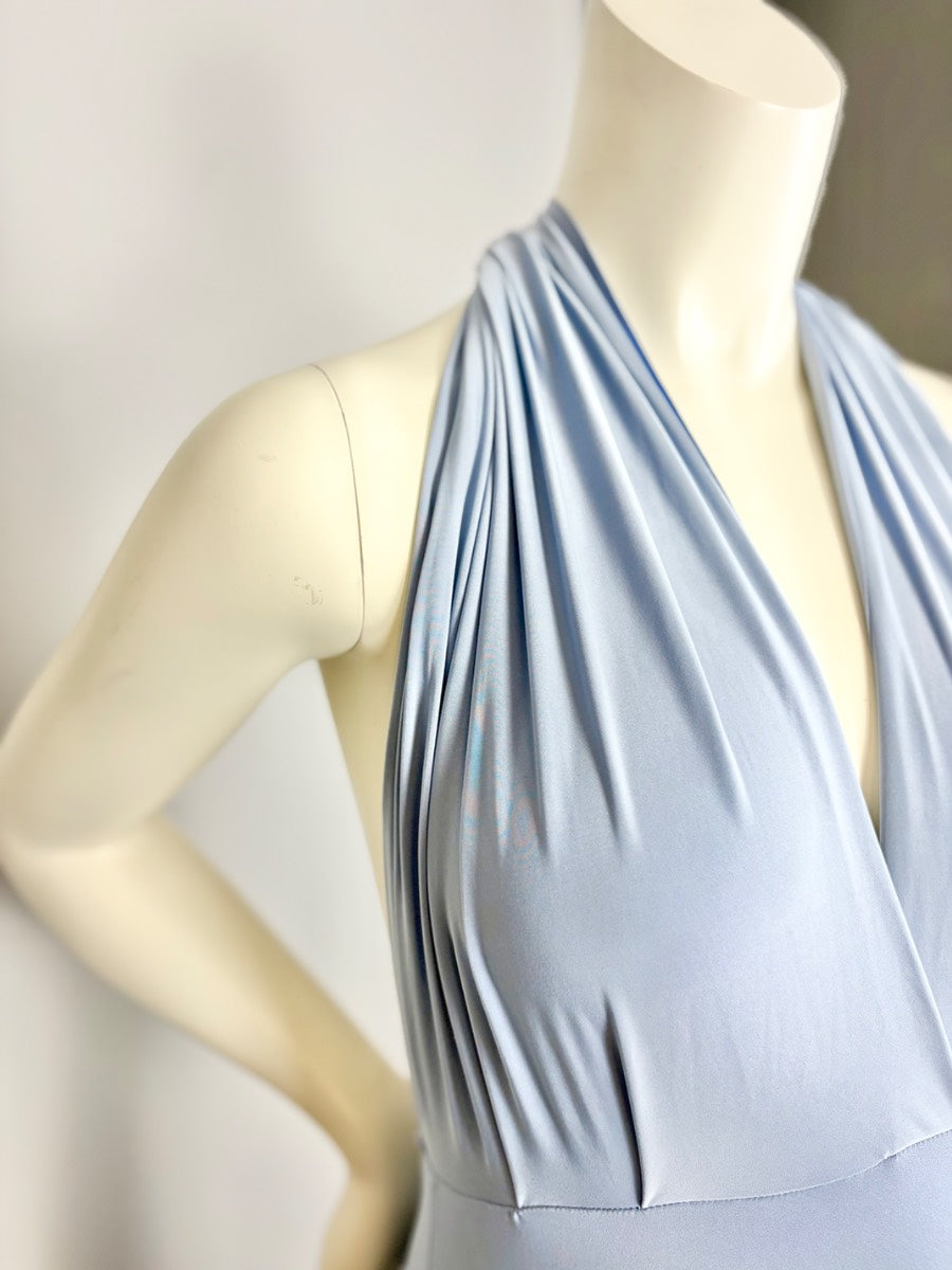 L - Periwinkle Halter Maxi Dress