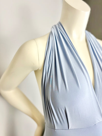 L - Periwinkle Halter Maxi Dress