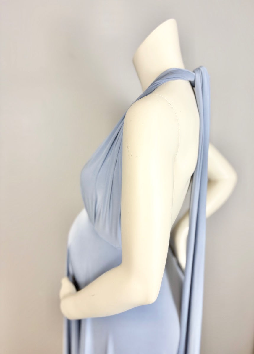 L - Periwinkle Halter Maxi Dress
