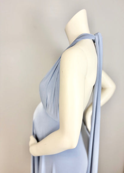 L - Periwinkle Halter Maxi Dress