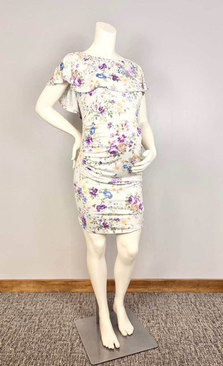 S - Hello Miz Floral Ruched Dress