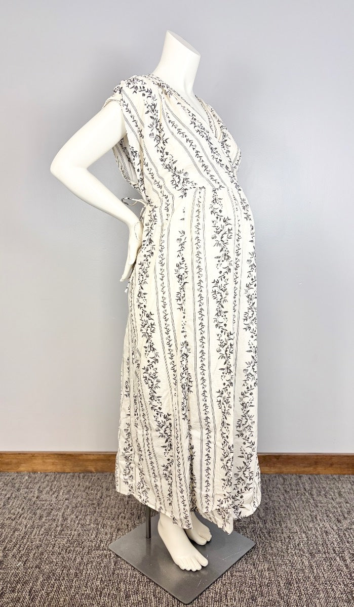 XL/XXL - Floral Stripe Maxi Dress