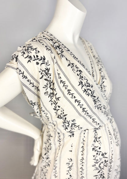 XL/XXL - Floral Stripe Maxi Dress