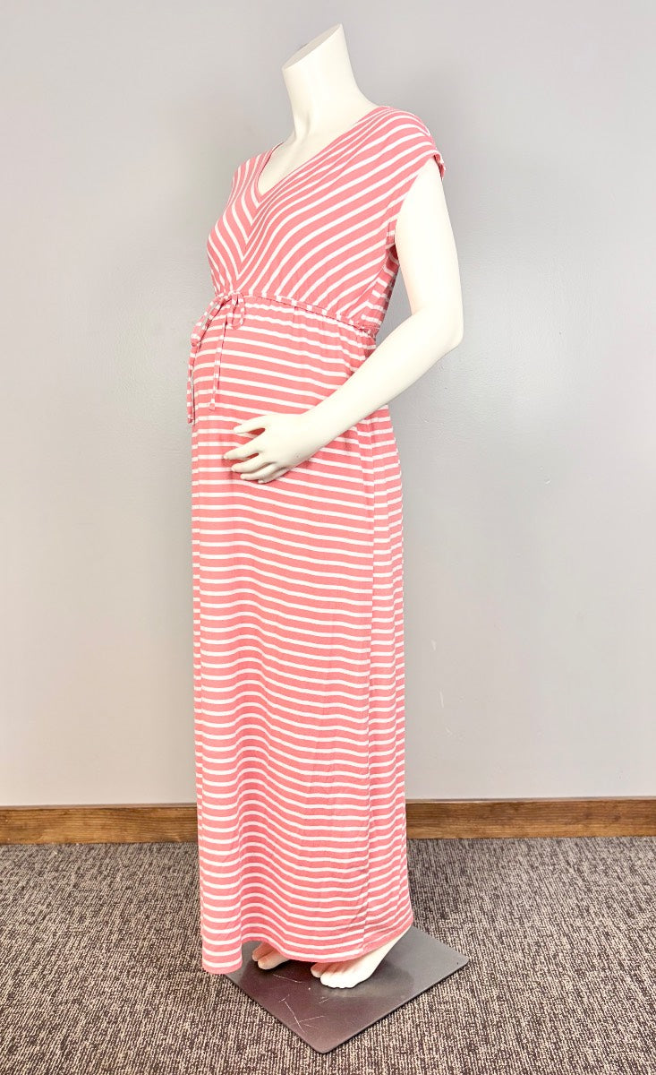 M - Motherhood Striped Maxi Dress