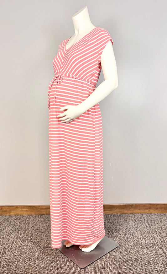 M - Motherhood Striped Maxi Dress