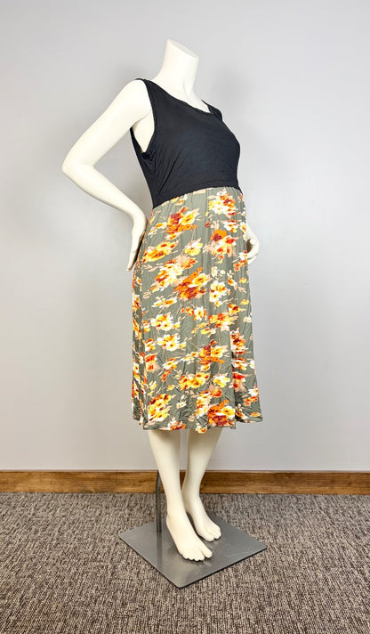 XL - Smallshow Floral Midi Nursing Dress