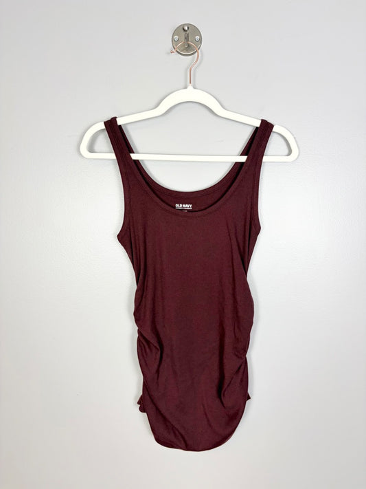 M - Old Navy Wine Ribbed Tank Top