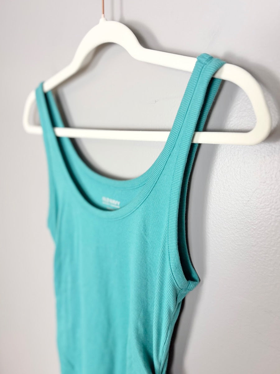 M - Old Navy Teal Ribbed Tank Top