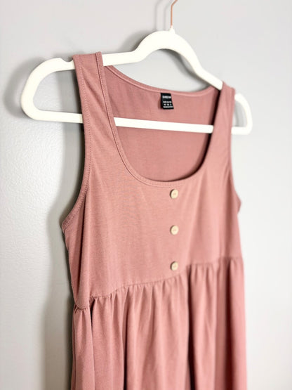 M - Shein Button Detail Coral Tank