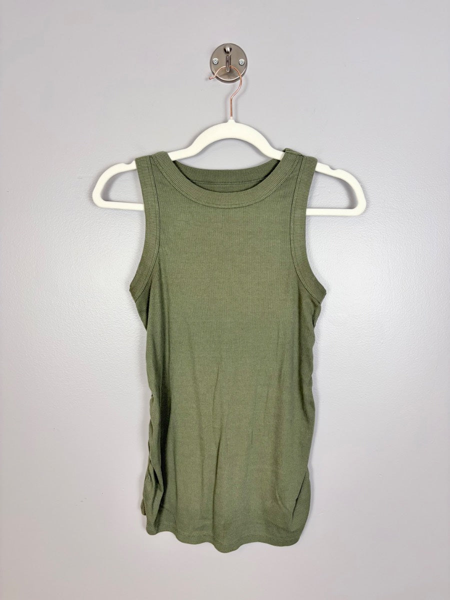 M - Old Navy Olive Ribbed Racerback Tank