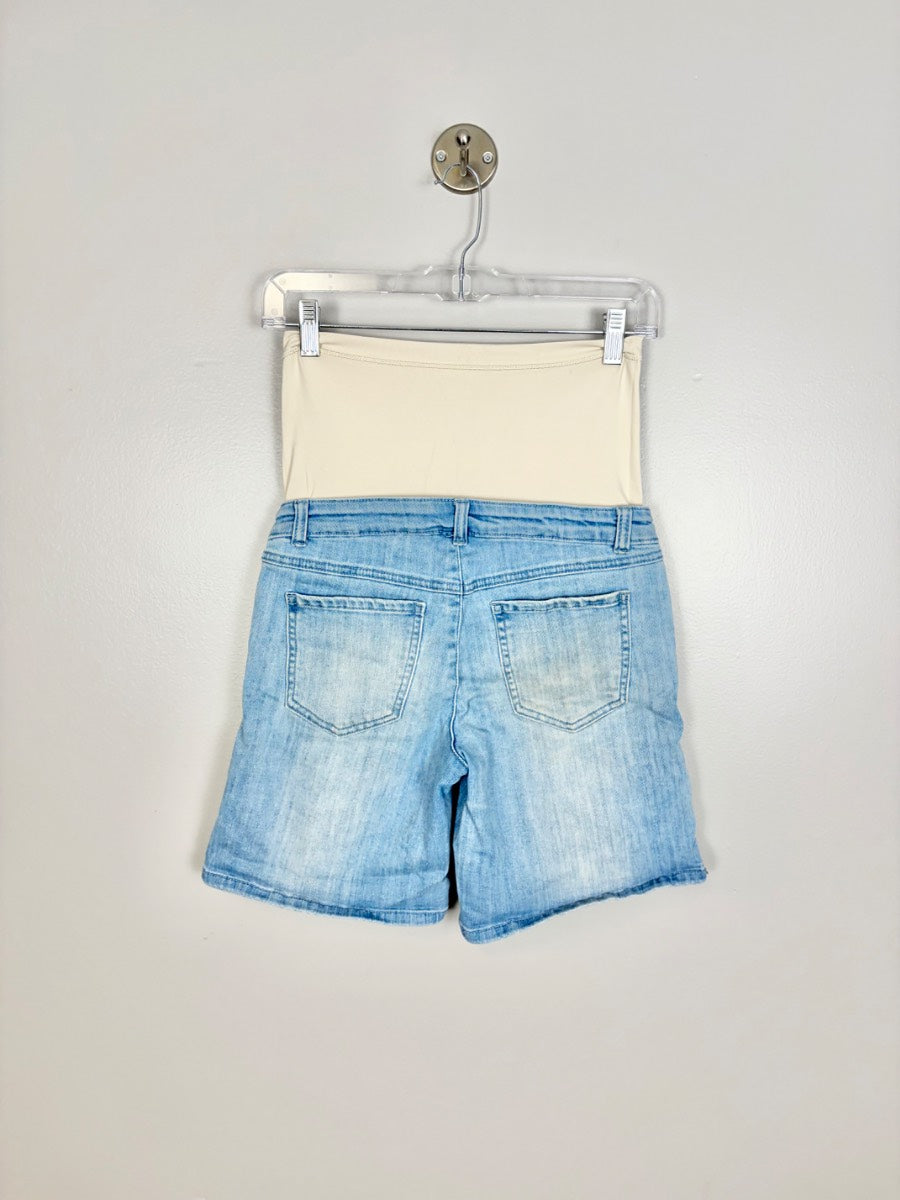 XS - Thyme Light Wash Denim Shorts