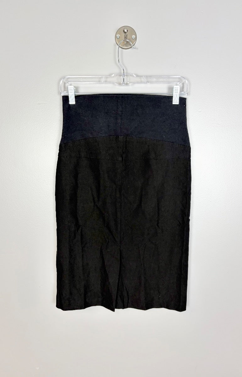 S - Thyme Black Pencil Skirt
