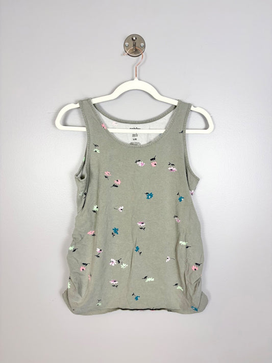 L - Paisley Sky Green Floral Tank Top