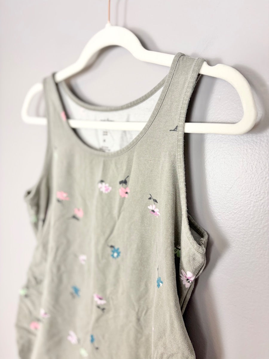 L - Paisley Sky Green Floral Tank Top