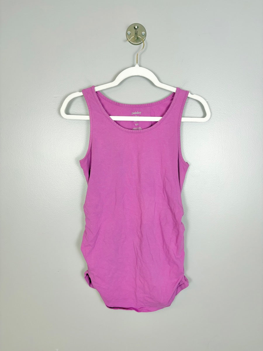 L - Paisley Sky Pink Tank