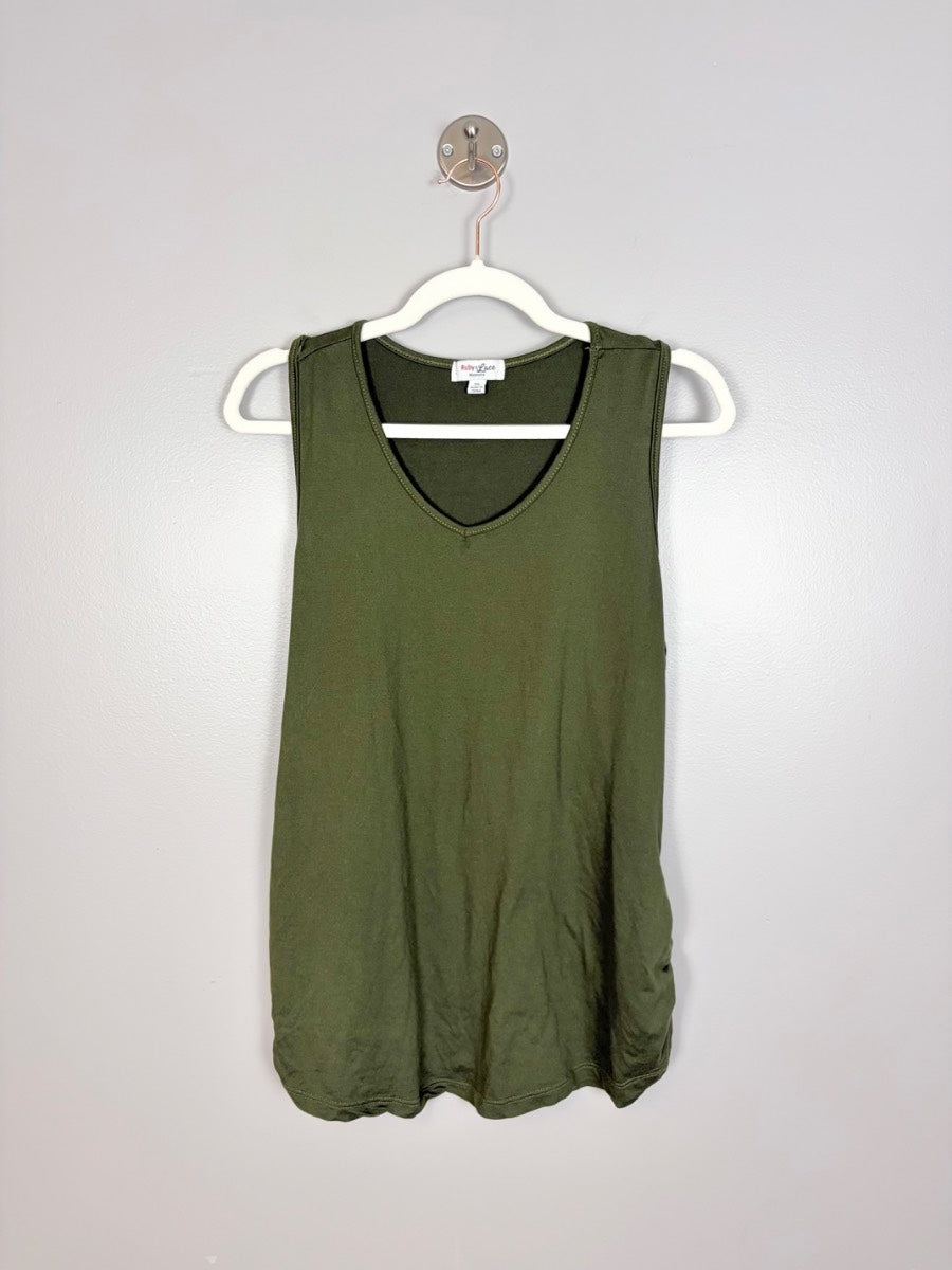 XL - Ruby & Lace Olive V-neck Tank