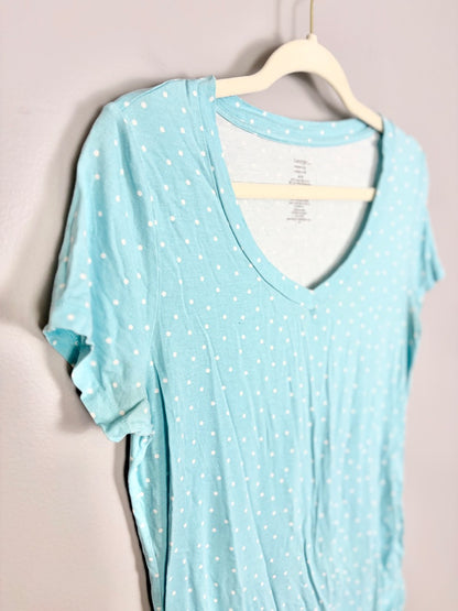 M - George Turquoise Polka Dot Tee