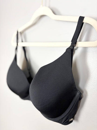 XL/38DD - La Vie En Rose Black Push-up Bra