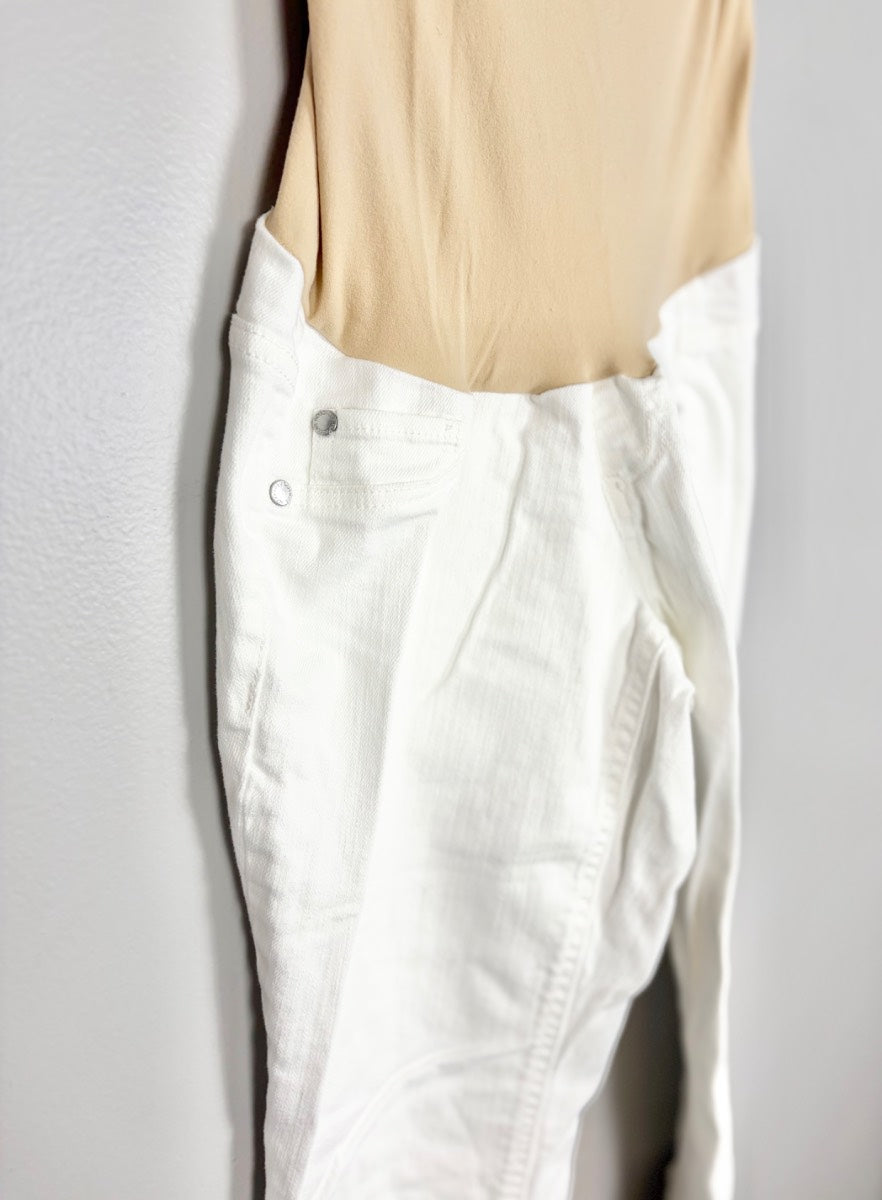 XS - White Denim Crop Length Jeans