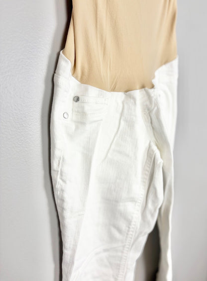XS - White Denim Crop Length Jeans