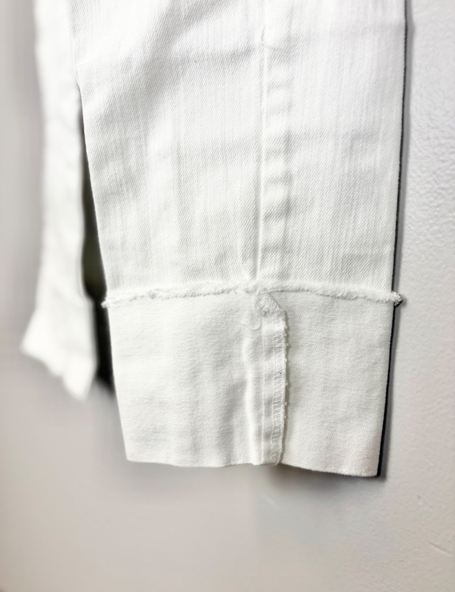 XS - White Denim Crop Length Jeans