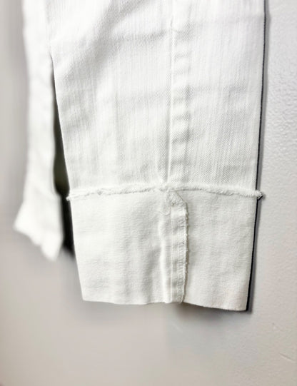 XS - White Denim Crop Length Jeans