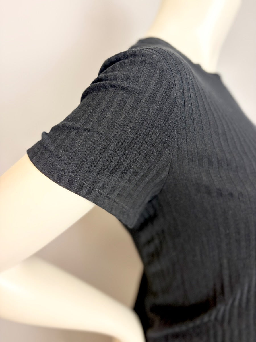 M - H & M Mama Black Ribbed Lounge Set