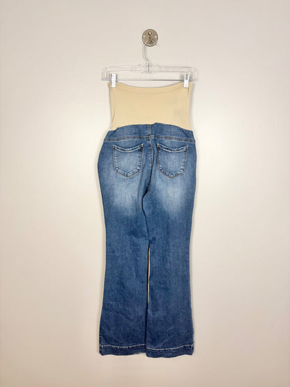 L - Indigo Blue Flare Maternity Jeans