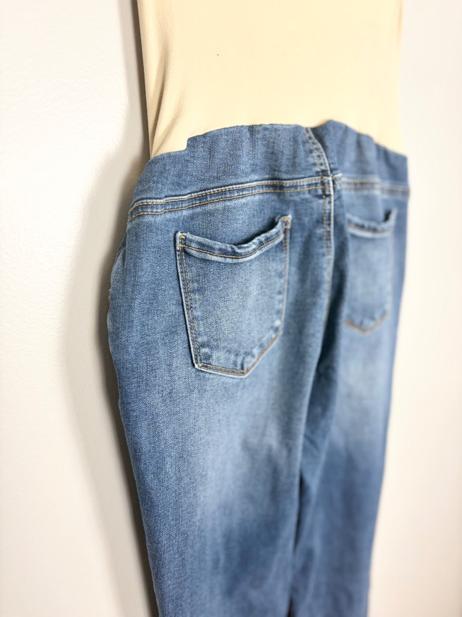 L - Indigo Blue Flare Maternity Jeans