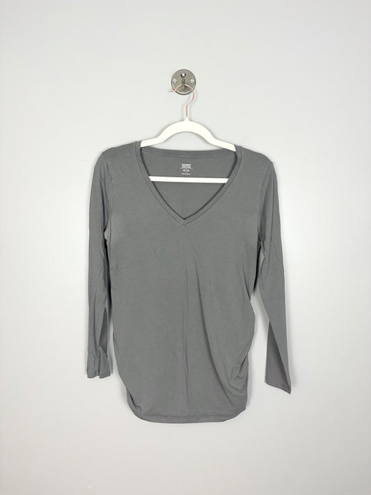 M - Old Navy Charcoal Long Sleeve V-neck Tee