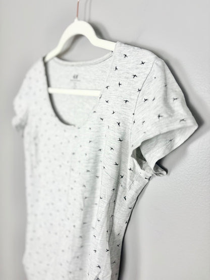 M - H & M Bird Print Tee