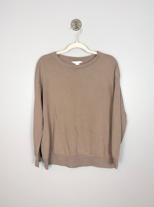 M - H & M Mocha Crew Neck Sweatshirt