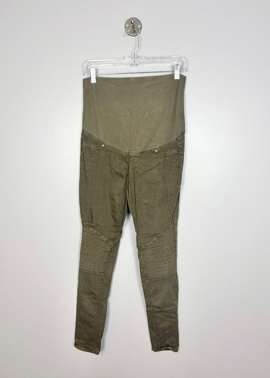 M/8 - H & M Olive Skinny Moto Pants