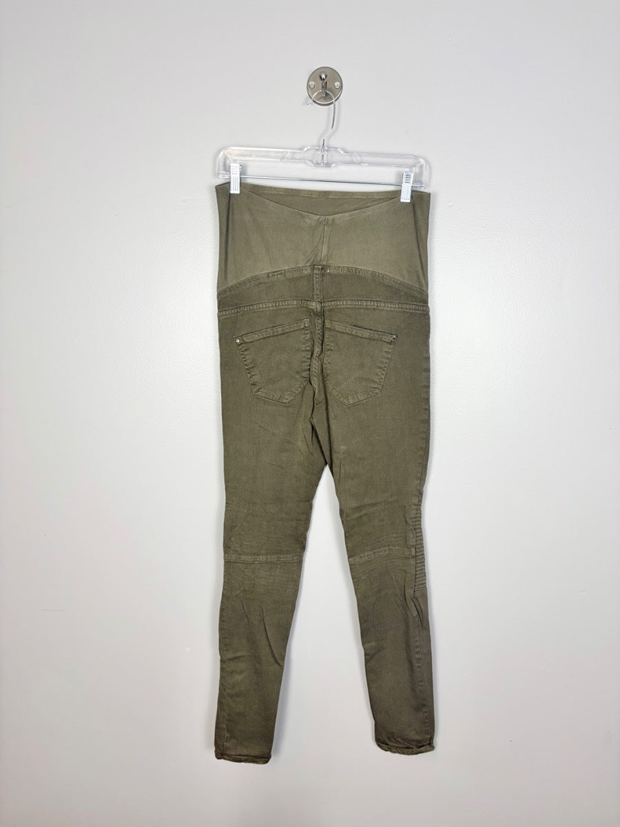 M/8 - H & M Olive Skinny Moto Pants