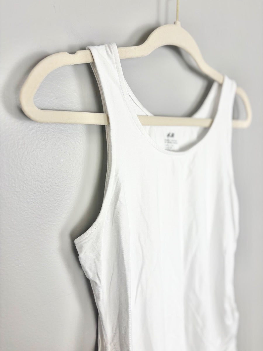 L - H & M White Tank Top