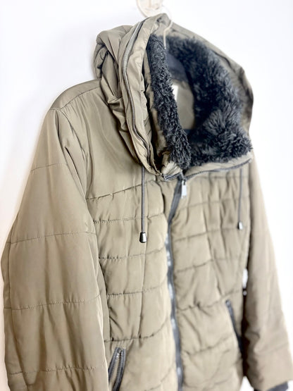 XL - Thyme Quilted Puffer Jacket