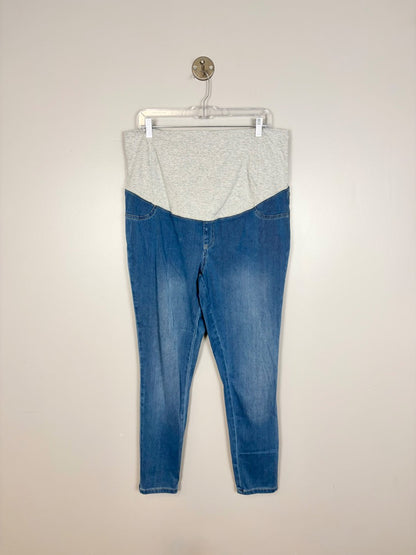 XL - Paisley Sky Skinny Maternity Jeans