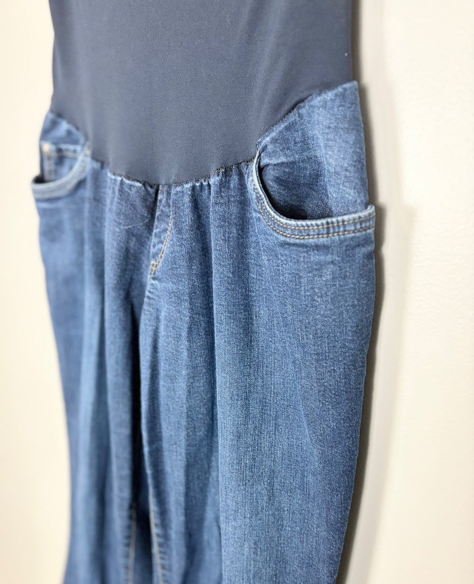 XL - Indigo Blue Flare Maternity Jeans