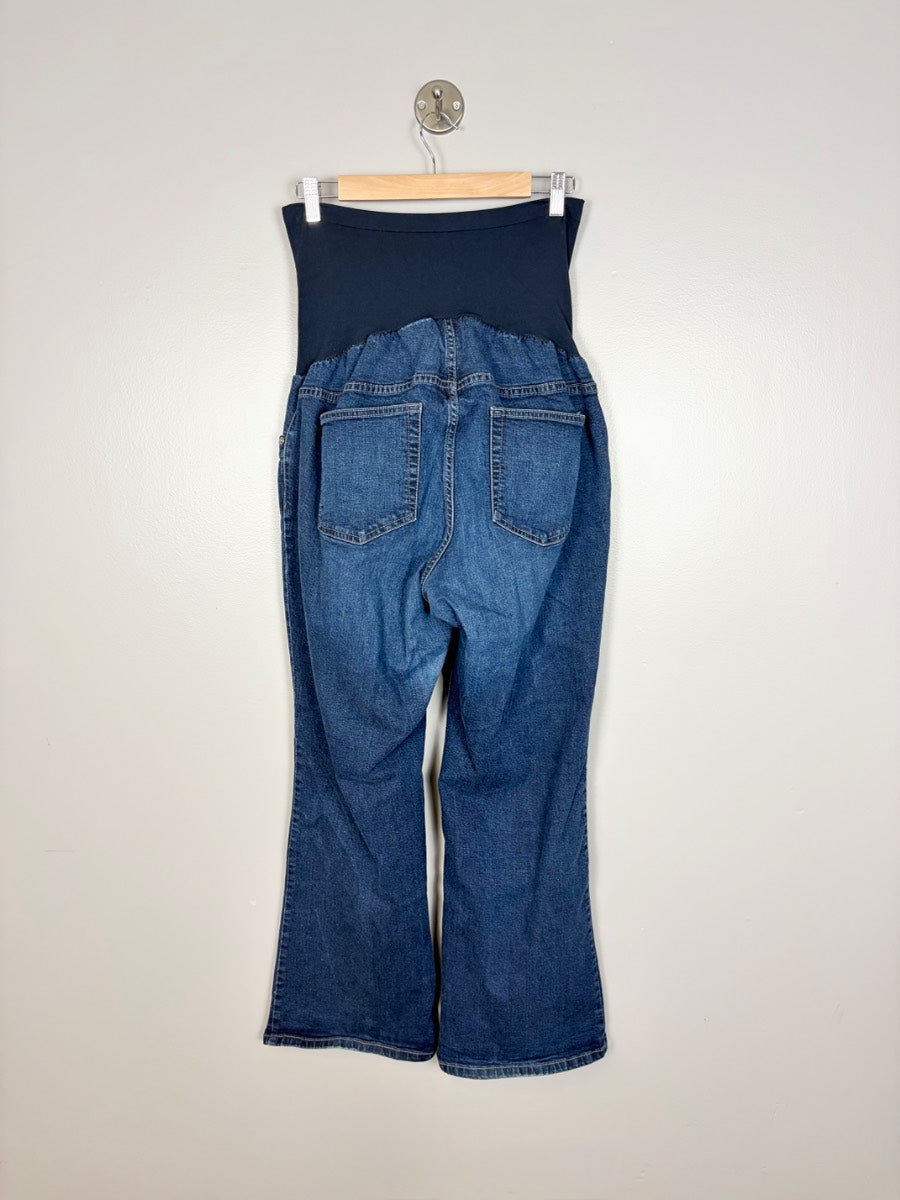 XL - Indigo Blue Flare Maternity Jeans