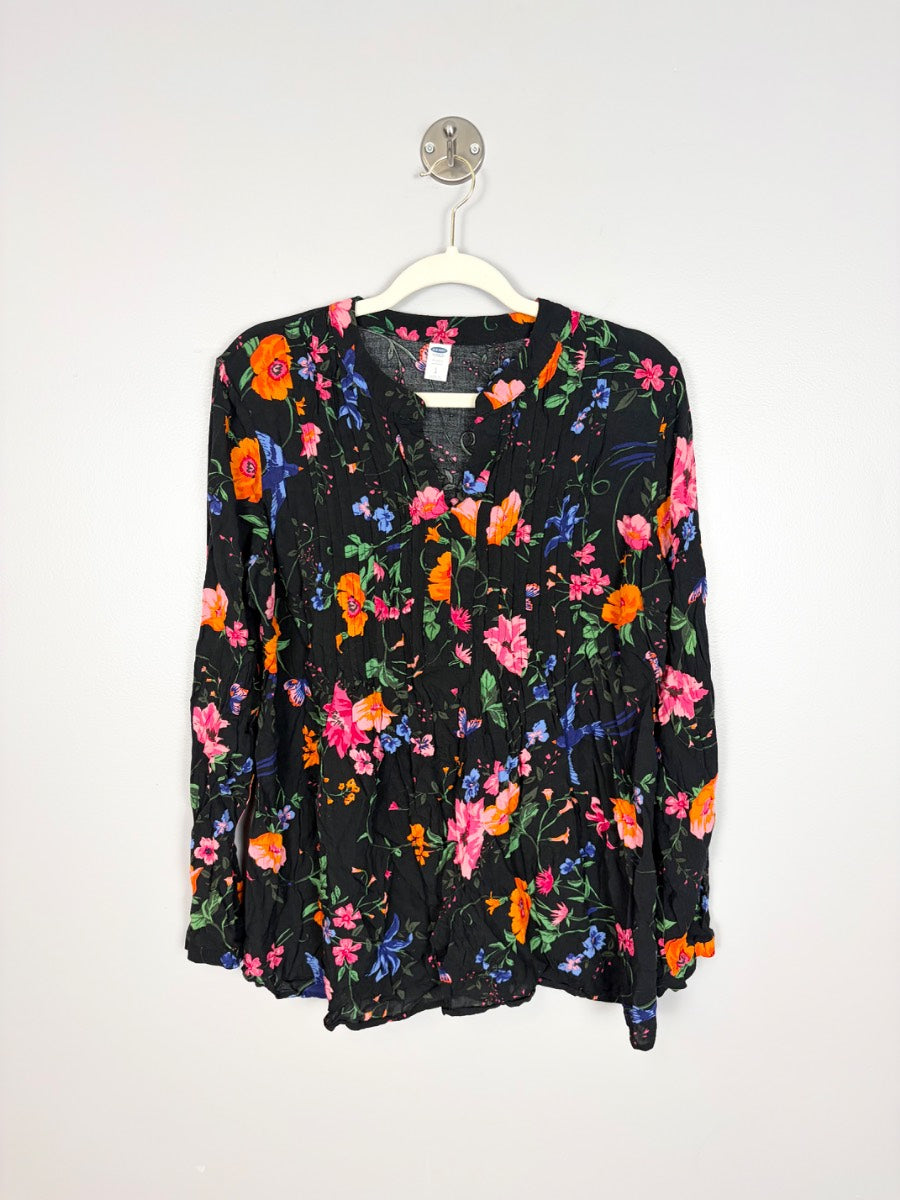 L - Old Navy Floral Boho Blouse
