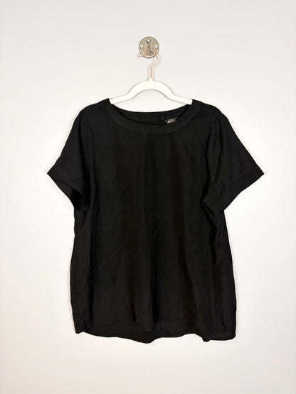 L - Stork & Babe Black Short Sleeve Top