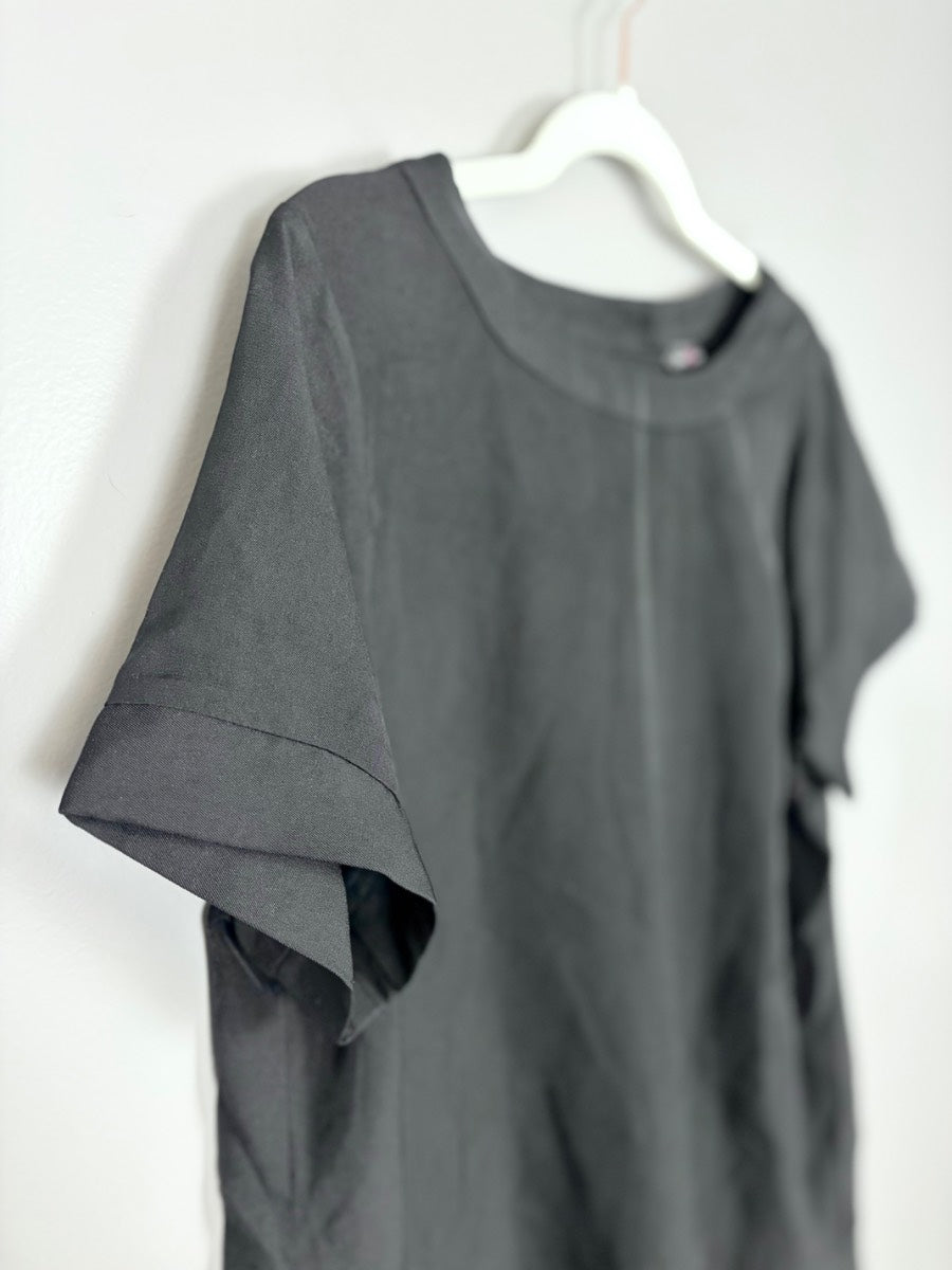 L - Stork & Babe Black Short Sleeve Top