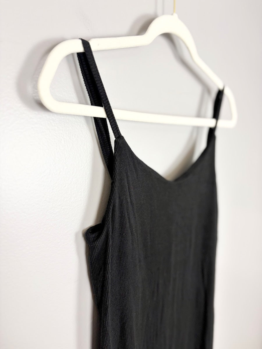M - Gap Black Ribbed Shorts Romper